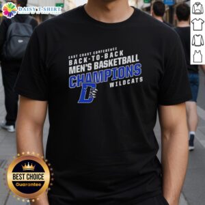 Alt Text: Awesome Daemen Wildcats East Coast Conference Basketball Back-To-Back T-Shirt featuring team colors and logo design.