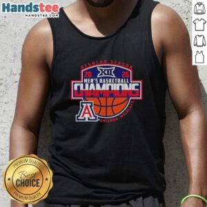 2026 Big 12 Men's Basketball Champions tank top featuring the Awesome Arizona Wildcats logo and vibrant design.