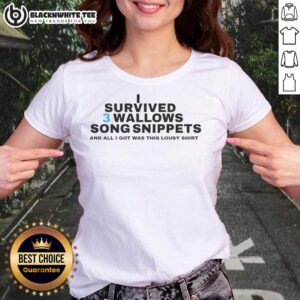 Top I Survived 3 Wallows Song Snippets Ladies Tee featuring stylish graphic design and comfortable fit for fans.