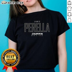 Alt Text: Original James Perella Zuffa Boxing Elite Ladies Tee featuring stylish design and premium fabric for boxing enthusiasts.