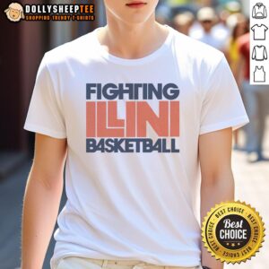 Vintage Nice Fighting Illini Basketball T-Shirt showcasing team colors and logo, perfect for fans and collectors.