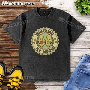 Pretty You Guac My World t-shirt featuring a fresh love avocado design, perfect for avocado lovers and casual wear.