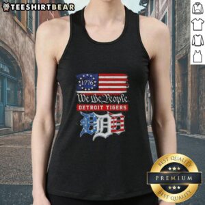 Top We The People Detroit Tigers X American Since 1776 tank top featuring patriotic design and vibrant colors.