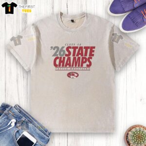 Premium Tuttle Wrestling Class 4A 2026 State Champs washed t-shirt featuring vibrant design and team logo.