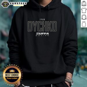 Hot Ivan Dychko in Zuffa Boxing Elite Hoodie, showcasing sportswear style and athleticism in a vibrant setting.