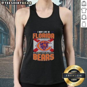 Florida tank top featuring a Chicago Bears flag, perfect for game day, showcasing team pride and style.