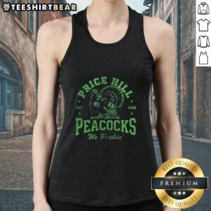 Stylish Top Price Hill Peacocks tank top featuring vibrant peacock design, perfect for summer fashion enthusiasts.