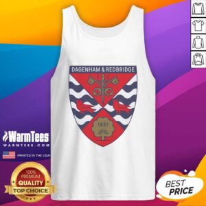 Good Dagenham and Redbridge FC logo on a stylish 1881 tank top, perfect for football fans and casual wear.