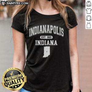 Official Indianapolis Indiana Est 1821 Varsity Ladies Tee in stylish design, perfect for casual wear and team spirit.