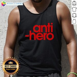 Awesome Anti Hero Tank Top featuring bold graphic design, perfect for casual wear and expressing your unique style.