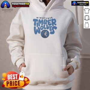 Nice Minnesota Timberwolves Bubble Hoodie featuring team colors and logo, perfect for fans and casual wear.