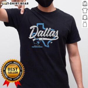 Original Dallas Renegades UFL State Outline T-Shirt featuring vibrant graphics and team colors, perfect for fans.