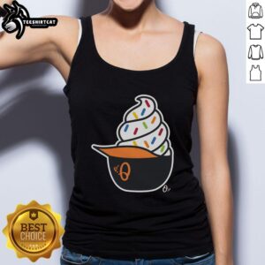 Premium Baltimore Orioles ice cream tank top featuring vibrant team colors and logo, perfect for summer sports fans.