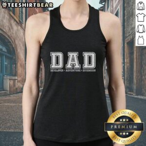 Alt Text: Official Developer of Adventure and Diversion tank top featuring a stylish design perfect for casual wear.