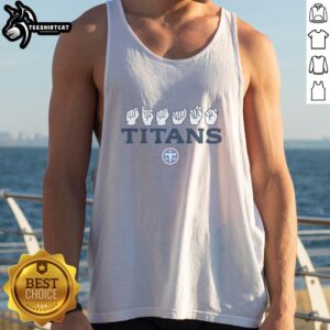 Alt Text: Official Love Sign X Titans ASL Tank Top featuring a stylish design perfect for fans and casual wear.