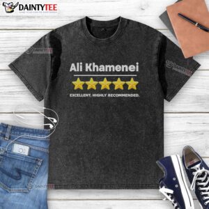 Hot Ali Khamenei 5-Star Review: Excellent Highly Recommended Washed T-Shirt featuring a stylish design and vibrant colors.