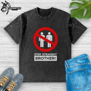 Good Stay Straight Brother Washed T-Shirt in casual style, showcasing vibrant colors and comfortable fabric design.