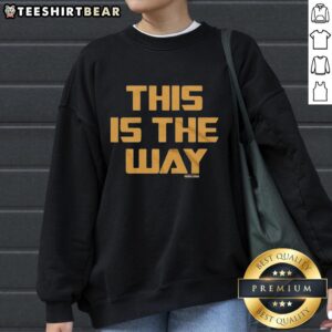 Alt Text: Official The Mandalorian This Is The Way Sweatshirt featuring iconic design and comfortable fit for fans.