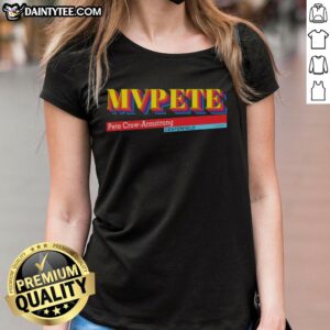 Hot MVPete Pete Crow Armstrong centerfield retro baseball ladies tee featuring vibrant graphics and stylish design.