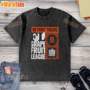 Premium Detroit Tigers Grapefruit League Spring Training 2026 washed t-shirt in vibrant colors, showcasing team spirit.