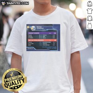 Hot Knight Riders Vs Royal Challengers Vivo IPL 2017 T-Shirt featuring vibrant team logos and stylish design for cricket fans.