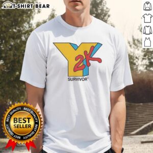 Alt Text: Good Y2K Survivor Logo T-Shirt featuring a retro design in bold colors, perfect for Y2K fashion enthusiasts.