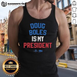 Official Doug Boles Is My President red, white, and blue tank top design showcasing patriotic spirit and support.