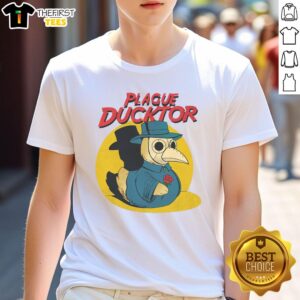 Top The Plague Ducktor T-Shirt featuring a quirky design perfect for fans of unique graphic tees and pop culture.