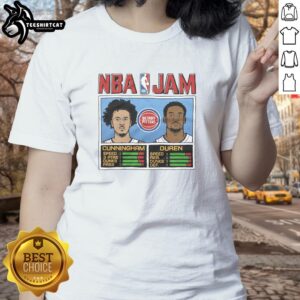 Hot NBA Jam Pistons Cunningham And Duren T-Shirt - Image 3