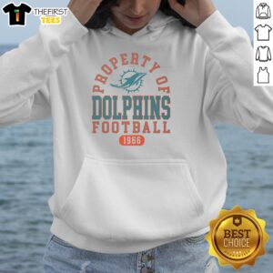 Alt Text: Premium Miami Dolphins Football Property 1966 Hoodie featuring vibrant team colors and retro design elements.