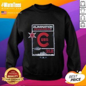 Alt Text: Cute WWE x Chicago Cubs Elimination Chamber 2026 sweatshirt featuring vibrant graphics and cozy design for fans.