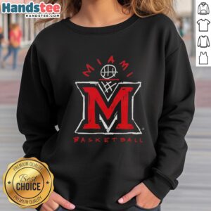 Official Miami Basketball Net Sweatshirt featuring team colors and logo, perfect for fans and casual wear.