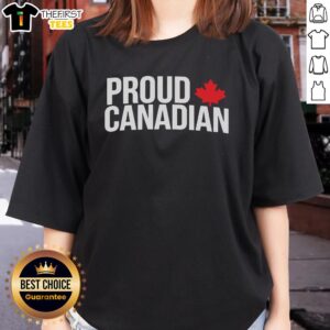 Premium Proud Baseball Canadian Leaf Ladies Tee in stylish design, perfect for fans of Canadian baseball.