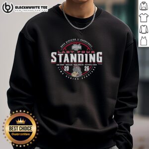 Alt Text: Top Lima Senior Spartans 2026 OHSAA Boys Basketball Division 2 Last Four Standing sweatshirt design.