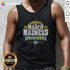 Original McNeese State Cowboys 2026 men's basketball March Madness tank top featuring team logo and vibrant colors.
