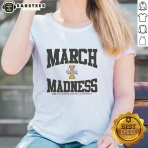 Hot Idaho Vandals March Madness 2026 NCAA Women's Basketball Championship ladies tee featuring team colors and logo.