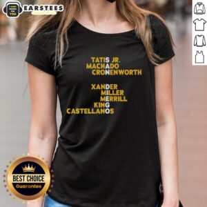 Awesome 2026 San Diego Padres Names Baseball Ladies Tee featuring stylish design and vibrant team colors.