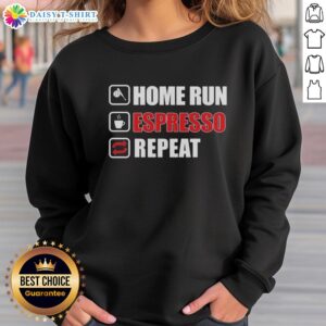 Top Home Run Espresso Repeat Sweatshirt in cozy fabric, perfect for casual outings and coffee lovers.