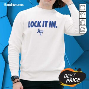 Good Air Force Falcons 2026 Lock It In Sweatshirt in navy blue featuring bold team logo and stylish design.