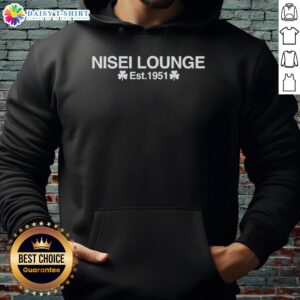 Premium Nisei Lounge Est 1951 Hoodie featuring a stylish design, perfect for casual wear and celebrating Nisei heritage.
