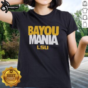 Premium LSU Tigers Bayou Mania Ladies Tee featuring vibrant team colors and stylish design for devoted fans.