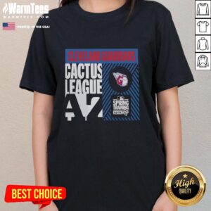 2026 Original Cleveland Guardians Cactus League Spring Training Ladies Tee in vibrant colors, perfect for fans and spring games.