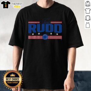 Alt Text: Original Tara Rudd Stars And Stripes T-Shirt featuring a patriotic design with vibrant colors and a stylish fit.
