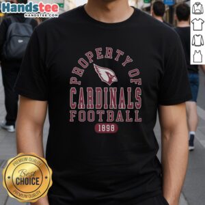 Premium Arizona Cardinals Football Property 1898 T-Shirt featuring team logo and classic design for fans and collectors.