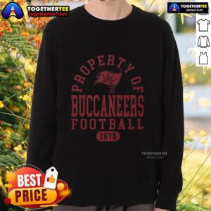 Alt Text: Original Tampa Bay Buccaneers 1976 sweatshirt featuring iconic team logo and vintage style, perfect for fans.