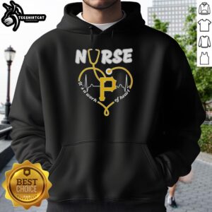 Good Pittsburgh Pirates MLB Nurse It’s A Work Of Heart Stethoscope T-Shirt - Image 2