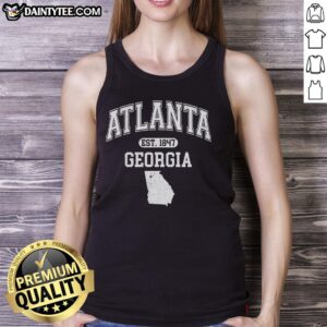 Good Atlanta Georgia Est. 1847 Varsity Tank Top in vibrant colors, perfect for casual summer style.