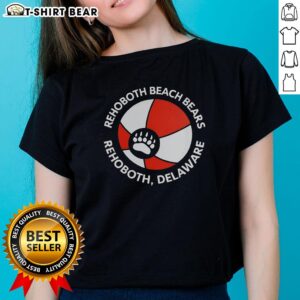 Top Rehoboth Beach Bears logo on a ladies' tee, showcasing vibrant design for fans in Rehoboth, Delaware.