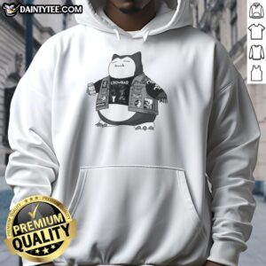 Cool Snorlax sludge metal band hoodie featuring vibrant graphics, perfect for Pokmon fans and music lovers.