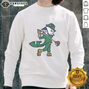 Awesome Notre Dame Fighting Irish golf sweatshirt featuring vibrant team colors and logo, perfect for fans.